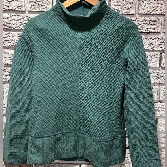 lululemon athletica On Repeat Teal Mock Neck Sweater - Picture 2 of 8